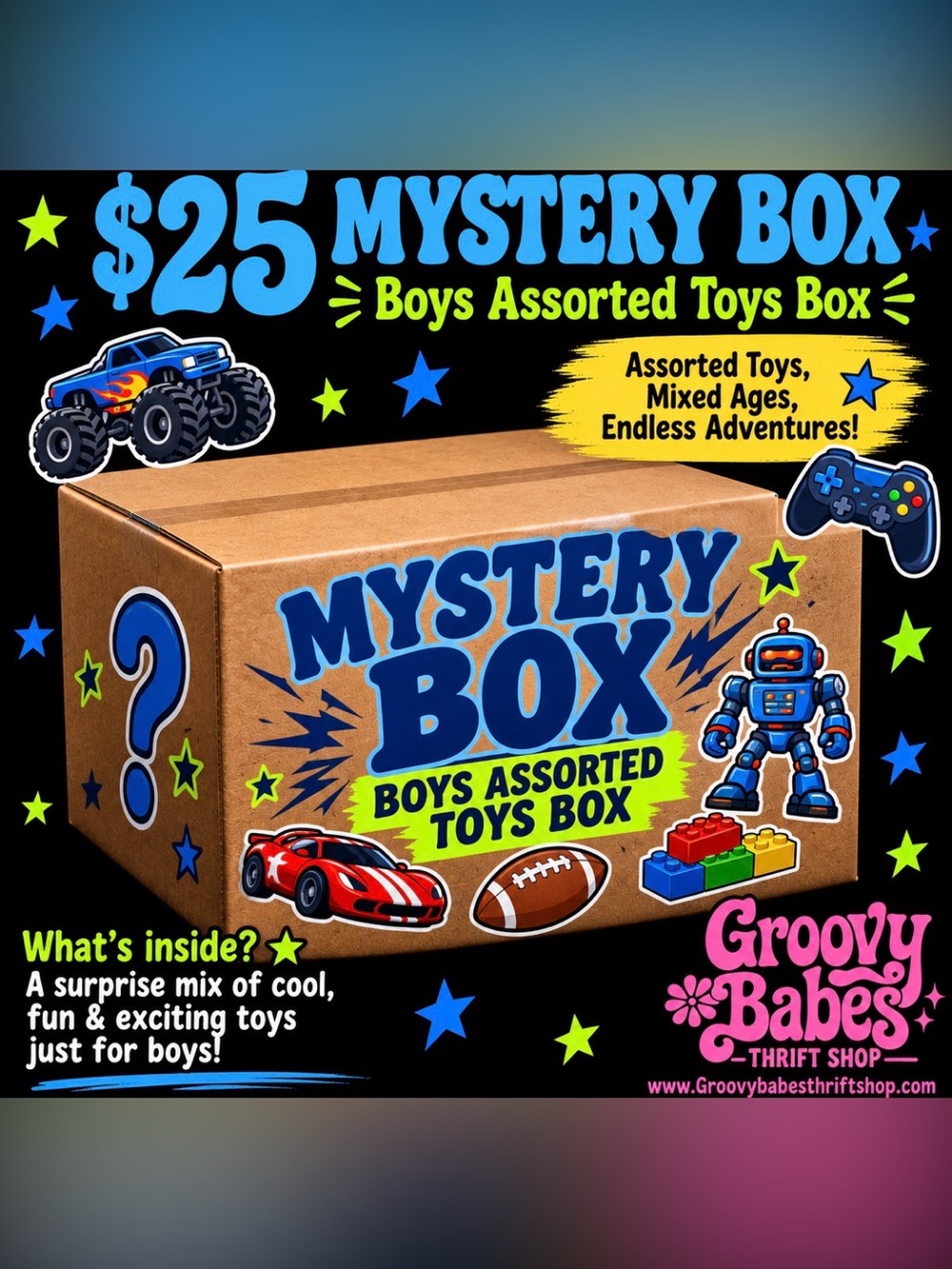 Groovy Babes Mystery Box Boys Assorted Toys Box